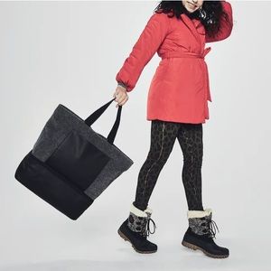 DSW Grey Felt Weekender Tote